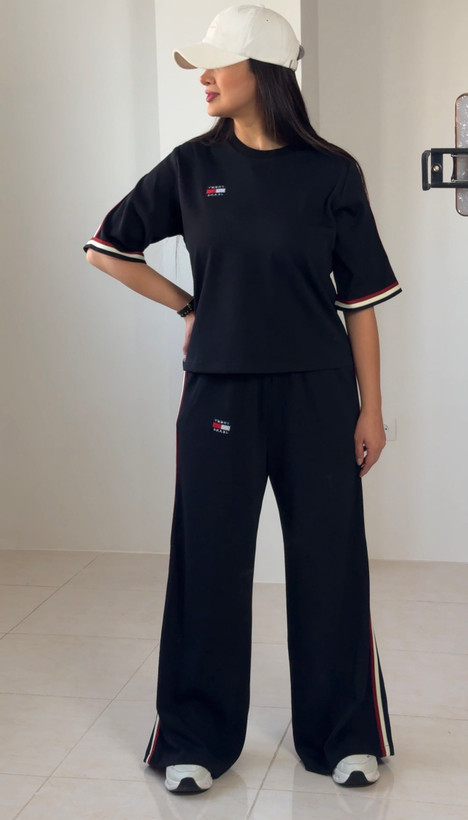 ست تیشرت شلوار ریزشی زنانه تامی